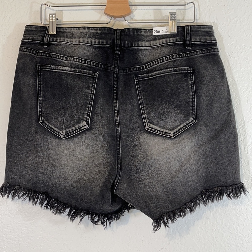 WILLIAM RAST Embroidered Frayed Denim Shorts 20W - Picture 5 of 10